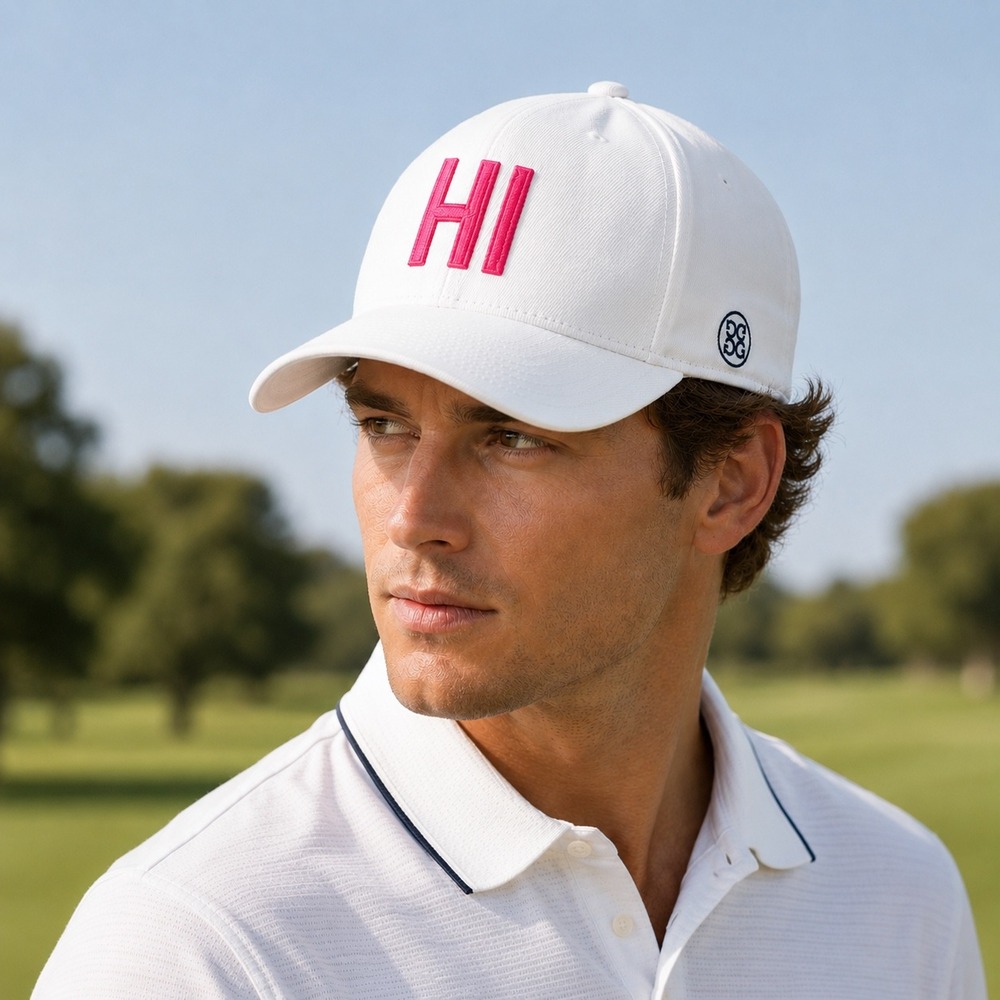 G/FORE Mens Hawaii HI Golf Hat White SnapBack Cap Embroidered